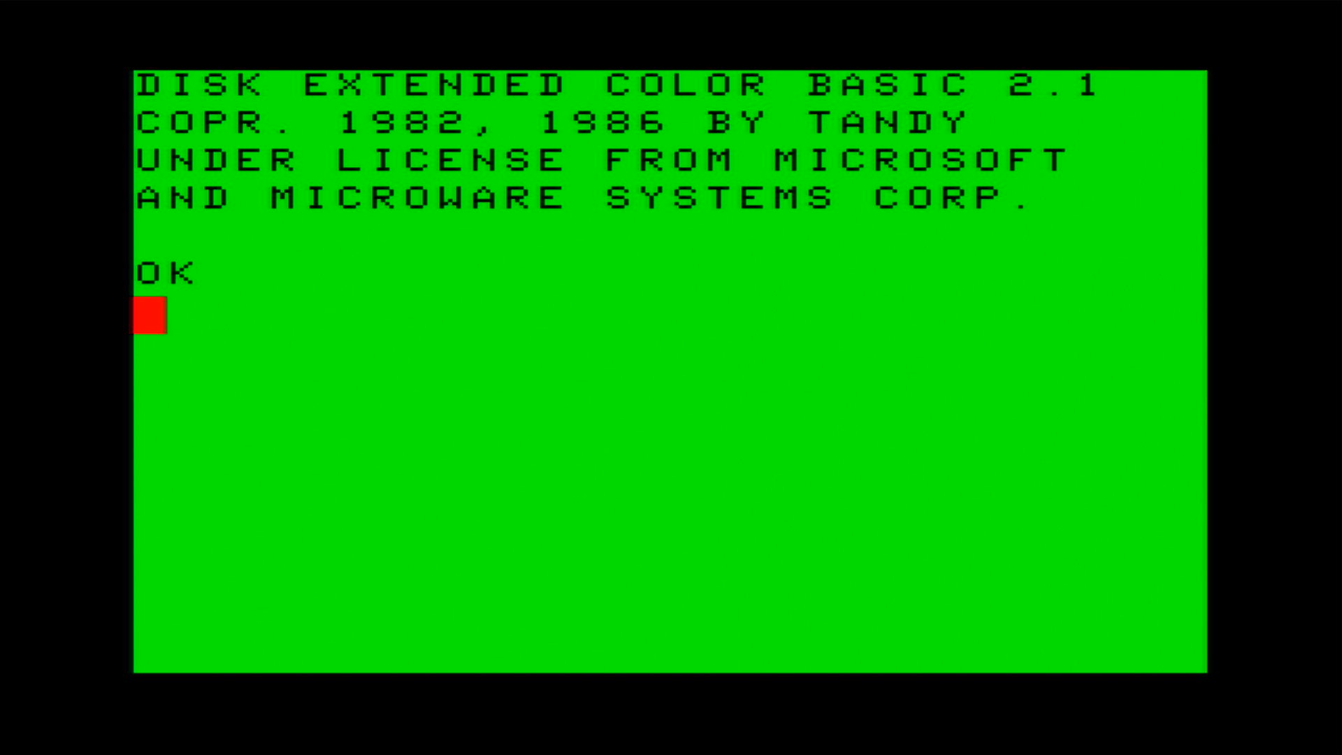 TTGO-VGA32 CoCo emulator booting Disk Extended Color BASIC